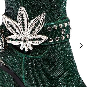 Green Studded Women's Shoes From Dolls Kill